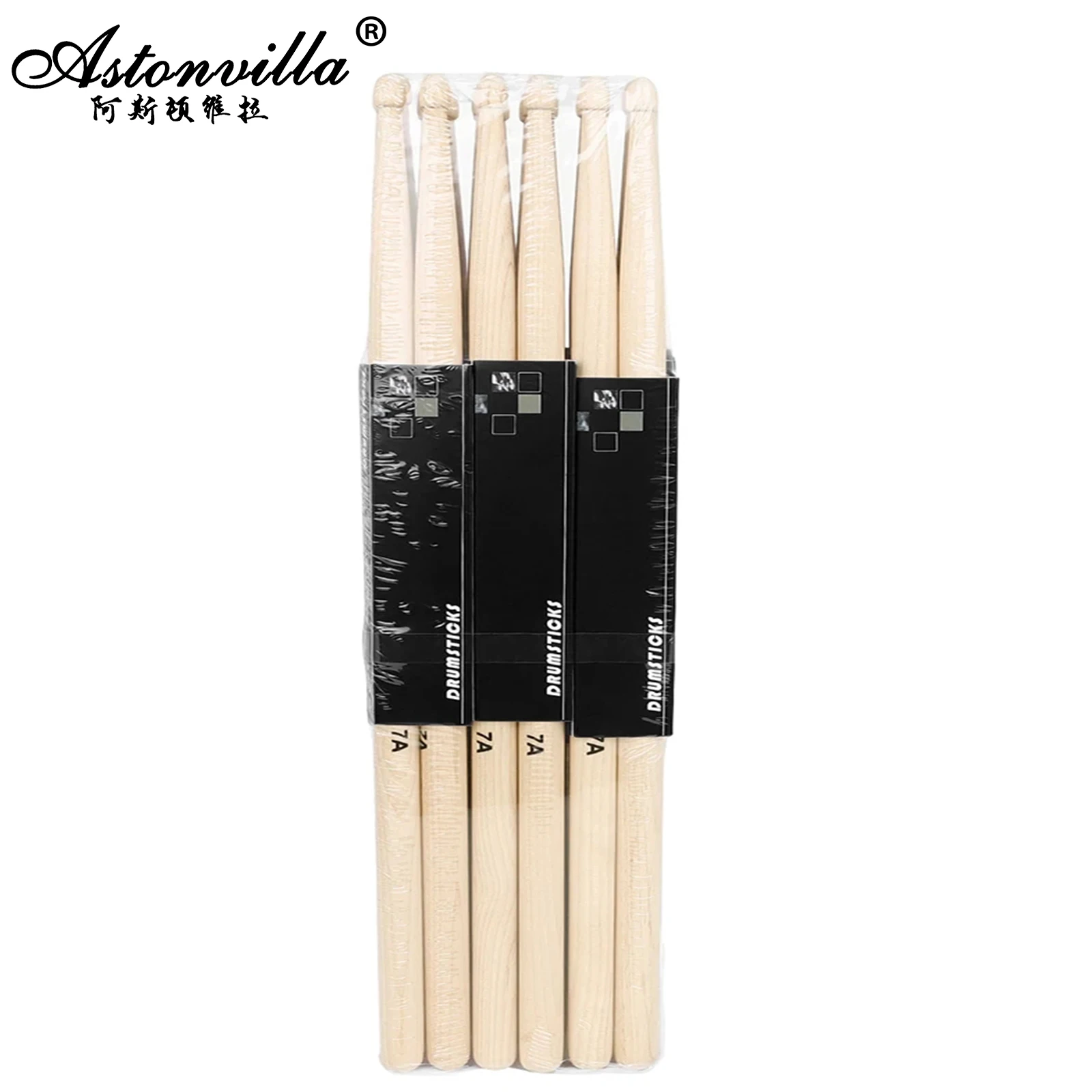 12 Paar 7a Drumsticks Ahornholz Drumsticks geeignet für Drum Racks Fraxinus Mandshurica Holz Drum Drumsticks Set Image