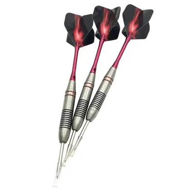 3 stücke/1 Satz 24g Edelstahl Dart Nadel Anti-Fall feine Aluminiums tange rot Aurora Flügel Erwachsenen Training Unterhaltung spiele Image