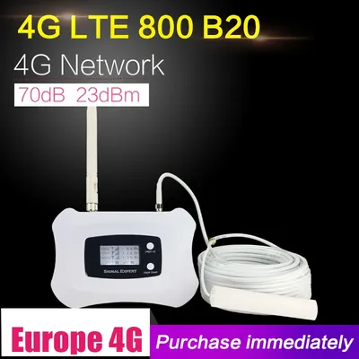 4G LTE 800mhz Band 20 70dB Handy Signal Verstärker Cellular Booster LTE 800 Mobile Repeater 4G booster Antenne Set Für Home