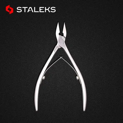 STALEKS 14mm Stainless Steel Toenail Cuticle Nipper Dead Skin Scissor Nail Cuticle Scissor Plier
