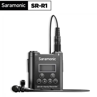 Saramonic SR-R1 Miniature Handy Recorder with Lavalier Microphone for Wedding Videography Interview,