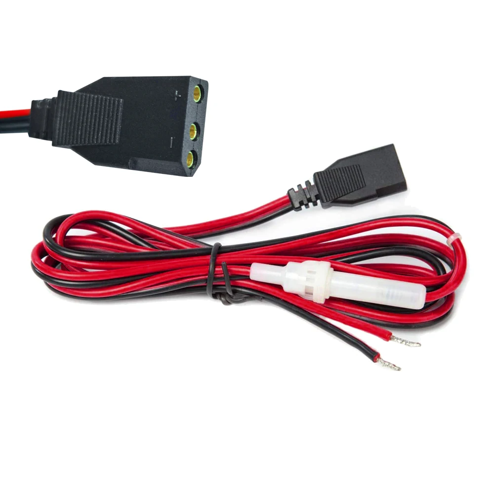 2-adriges cb-Netz kabel 3-poliges cb-Netz kabel mit 15a abgesichertem Ersatz-cb-Funknetz kabel für cb-Funkgeräte (1 Packung) Image