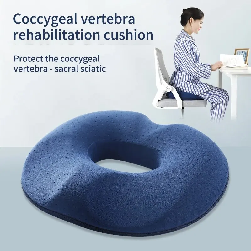 Memory Cotton Büro Sitzkissen postoperative männliche und weibliche Steißbein Dekompression kissen für Hämorrhoiden Image