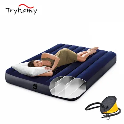 Tryhomy Doppel Schlafen Air Bett Aufblasbare Matte Im Freien Camping Matratze Erwachsene Paar Licht Tragbare Zelt Feuchtigkeit-Beweis Betten Neue
