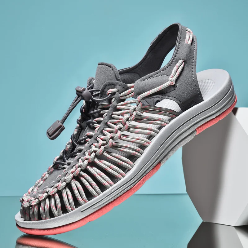 Sommer Männer Sandalen Echt leder Herren Freizeit schuhe Outdoor Männer Leders andalen für Männer Strands chuhe römische Herren schuhe Image