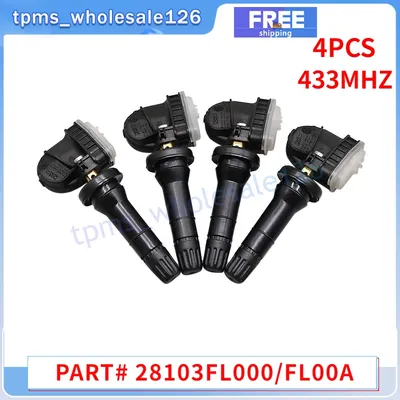 4PCS Tire Pressure Monitoring Sensor 28103FL000 28103-FL00A For Subaru Ascent Forester Impreza