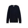 TOM TAILOR DENIM Herren Strukturierter Strickpullover, blau, Uni, Gr. M