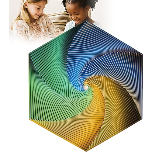 Fraktale Fidget Sechseck, 3D gedrucktes sechseckiges Spielzeug, 3D gedrucktes Fidget, Infinity Würfel Fidget Spielzeug, geometrisches Fidget Spielzeug, Sechseck Spiral Fidget Spielzeug, Stress und Angst Fidget Spielzeug
