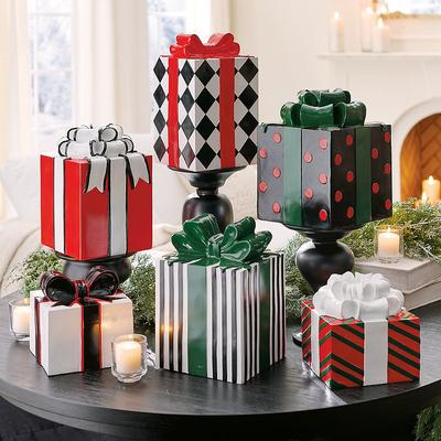 Christmas Luxe Designer Presents - Chevron - Grandin Road