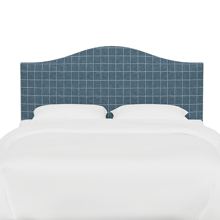 Vanessa Headboard - Arched, Arched/Windowpane Blue, King - Grandin Road