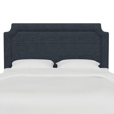 Vanessa Headboard - Clipped, Clipped/Linen Navy, Queen - Grandin Road