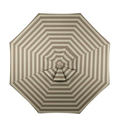 11' Patio Umbrella Replacement Canopy - Select Colors - Canopy Stripe Taupe/Sand Sunbrella - Ballard Designs