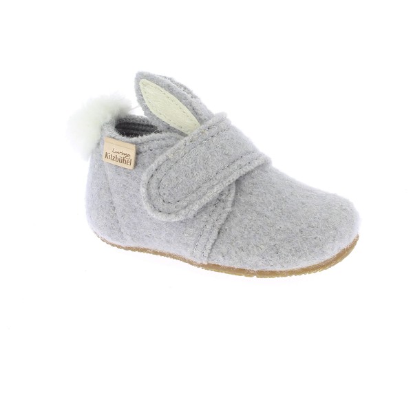 Living Kitzbühel - Baby's Klettschuh Hase mit Ohren - Hüttenschuhe 24 | EU 24 grau