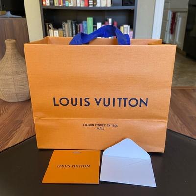 Louis Vuitton Other | Authentic Louis Vuitton Gift Bag With A Blank Card To Write A Message. | Color: Blue | Size: Os