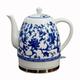 LNJZMDSS Ceramic Electric Kettle Electric Ceramic Cordless Blue And White Porcelain Kettle Quickly Boils Water for Tea, Coffee, Soup And Oatmeal,002