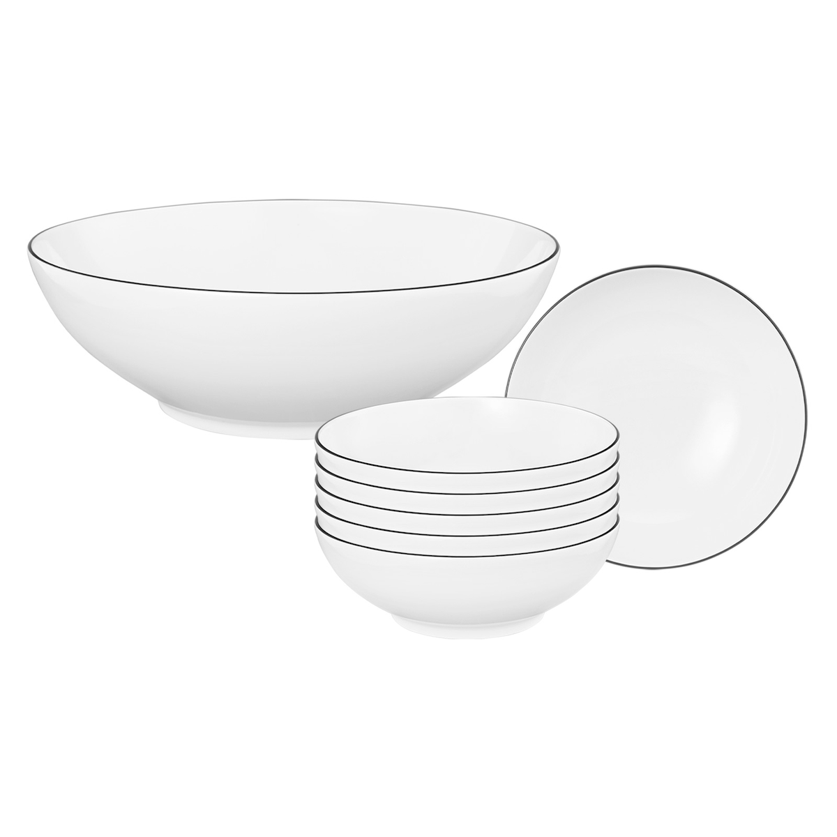 Seltmann Weiden Lido Black Line Schüssel-Set 7-teilig Image