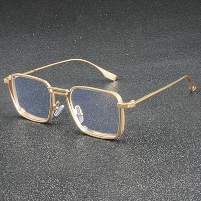 TEMU 1pc Men' Retro Metal Frame Glasses, Eyeglass Frames