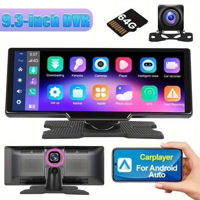 TEMU 9.3- Car Wireless Carplayer For , Dvr, Hd Ips Reversing Aux Fm