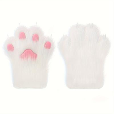 TEMU Faux Fox Wool Plush Animal Claws Nails Gloves Anime Cos Costumes Accessories For Prom Cosplay Props Accessories