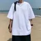 T-shirt in poliestere solido moda per uomo T-shirt basic T-shirt casual Top oversize T-shirt corte unisex di qualità T-shirt Abbigliamento uomo