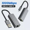 Adattatore Ethernet USB Scheda di rete USB 3.0 a USB RJ45 Lan Adattatore di rete Gigabit cablato USB per PC MacBook Windows XP 7 8 10