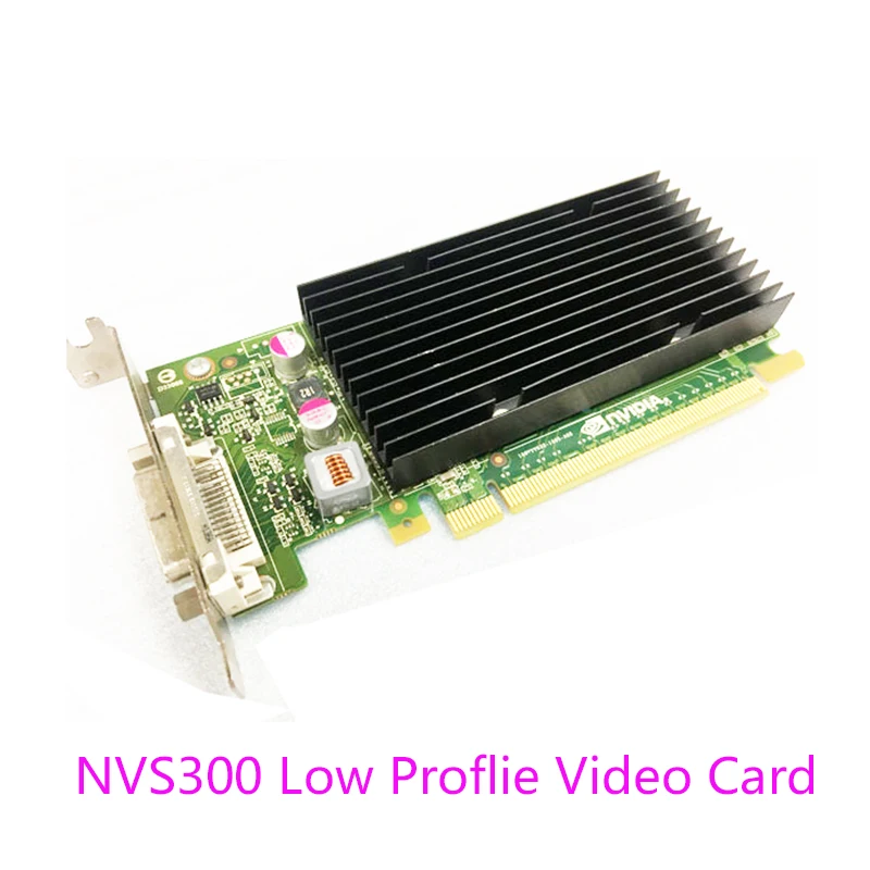 1PCS Neue LP Low Profile Quadro NVIDIA NVS300 512M DDR3 PCIE NVS 300 Grafikkarte mit DMS59 Kabel Image