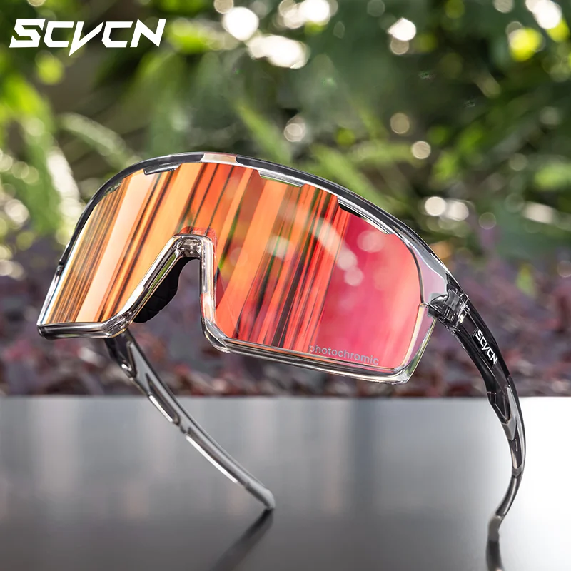 Scvcn rote photo chrome Sonnenbrille Radfahren blau Outdoor Sport Fahrrad Brille Mann MTB Angel brille Brille Fahrrad brille uv400 Image
