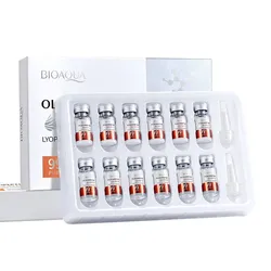 BIOAOUA Oligopeptide visage réparation de la peau ensemble de poudre lyophilisée peau sensible hydratant et lissant Essence d'acide hyaluronique