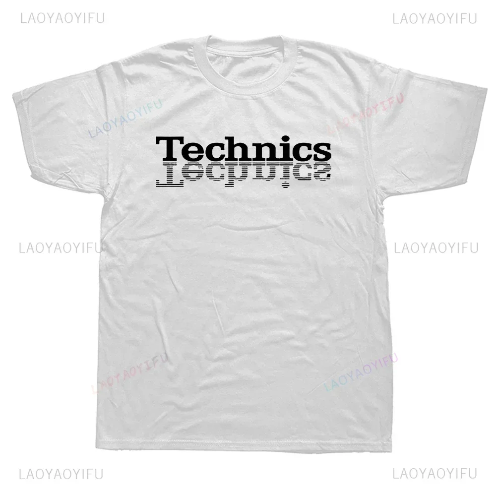 Neue Ankunft Technics Dj Plattenspieler Musik Haus Gedruckt T-shirt Techno Elektronische Hip Hop Grafik T Shirts Streetwear Sommer Tees