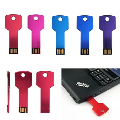 USB-Stick in Schlüsselform, Metall-Speicherstick, 4 GB, 8 GB, 16 GB, 32 GB, 64 GB, 128 GB, USB-Flash-Laufwerk, Stift-Laufwerk, Flash-USB-Disk-Stick Image