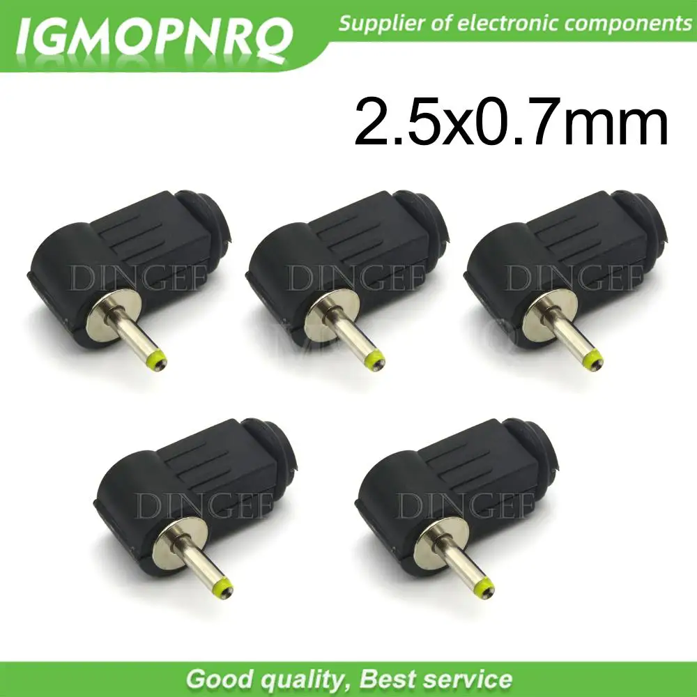 5 teile/los Gleichstromst ecker 90-Grad-Winkel 2,5x0,7mm 2.5*0,7mm Gleichstromstecker-Kabel baugruppe Schweiß draht Typ 2.5*0,7 Image