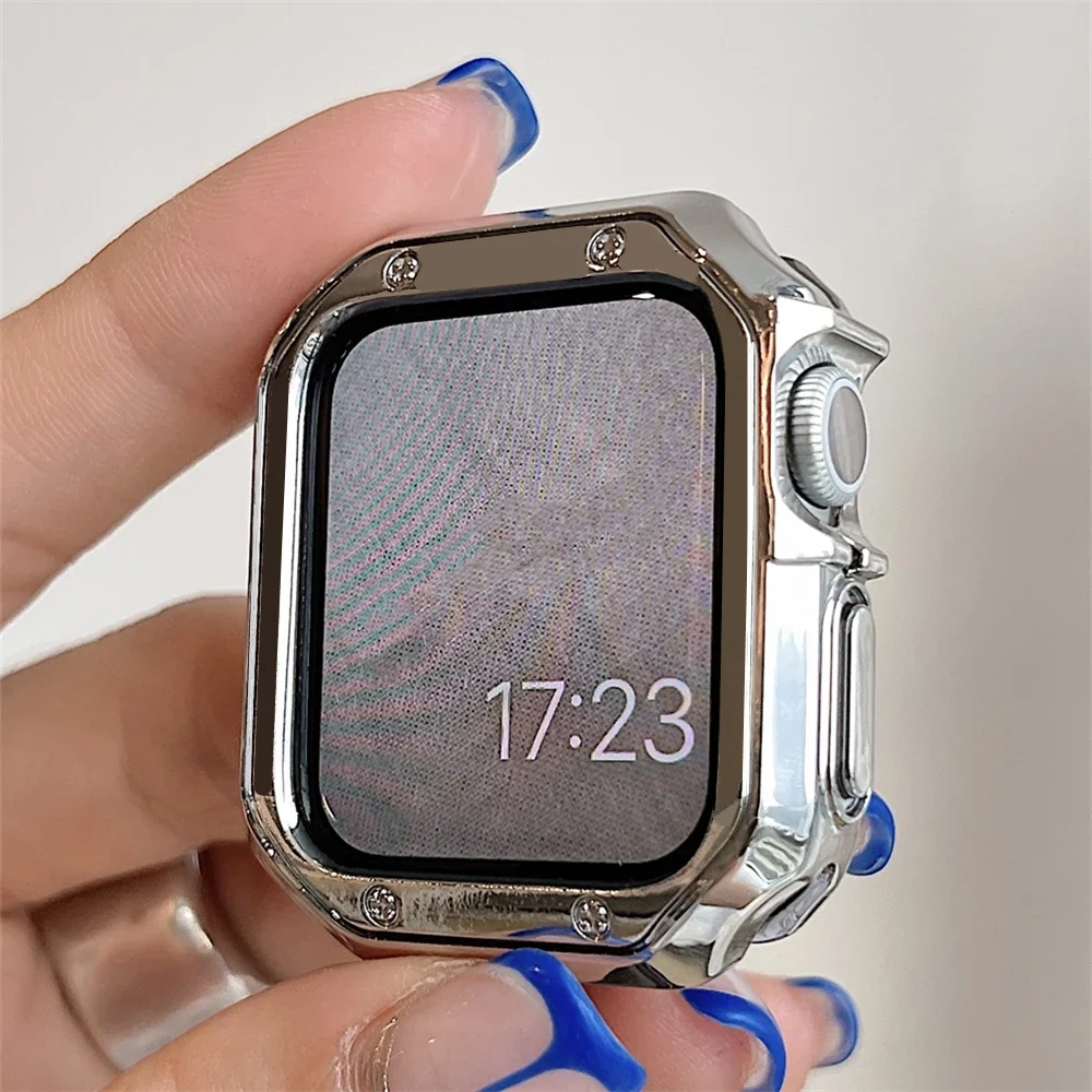 Galvani siertes weiches TPU-Gehäuse für Apple Watch Ultra2 49mm 44 45 42 41 38 40mm Schutzhülle für iwatch 9 8 7 se 6 5 4 3 2 1 Image