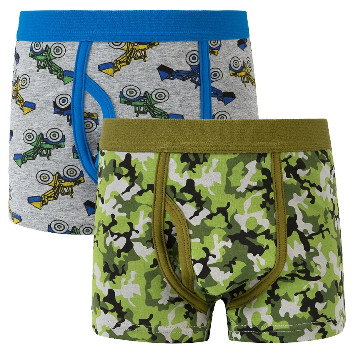 Jungen-Boxershorts mit Gabelstapler-Camouflage, 2er-Pack, Boxershorts aus Baumwolle Image