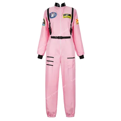 Damen-Astronauten-Kostüm, Erwachsene, Raumanzug-Kostüm für Damen, rosa Flugkostüme, Damen-Halloween-Kostüm für Erwachsene, Astronaut Image