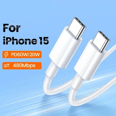 PD 60 W USB C auf Typ C Kabel für iPhone 15 Pro Max 15 Plus USB-C Schnellladung OTG Datenkabel für Samsung S24 Xiaomi 14 Oneplus Image