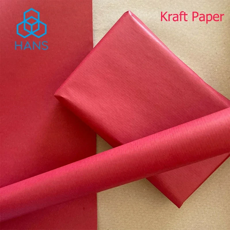 Kraft Geschenk papier rot Handwerk Kunst Wrap Verpackungs material Blumen verpackung Kraft Malerei Briefpapier Papier Blatt farbige Pappe Image
