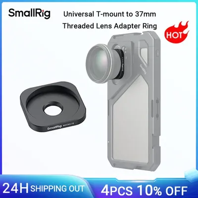 SmallRig Universal T-Mount auf 37 mm Gewinde Objektiv-Adapterring für Samsung S24 Ultra Telefonkäfig 4601 für Käfig mit T-Mount – 4603