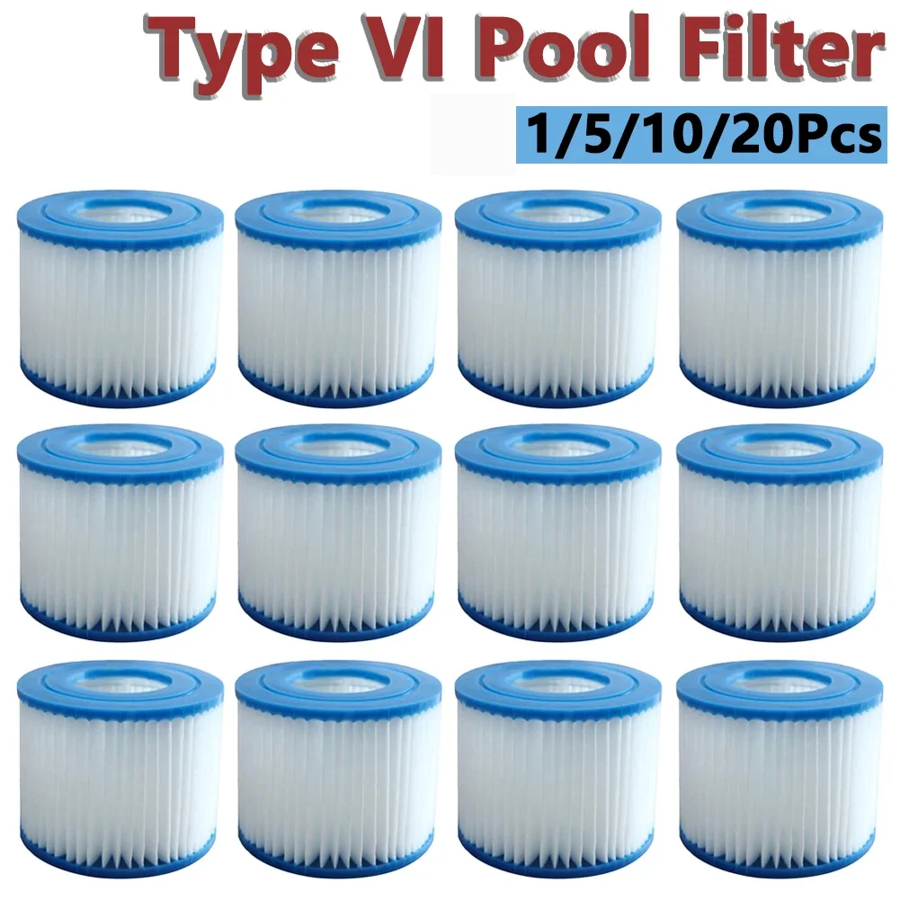 1-10pc vi filter für den besten weg flowclear ersatz pool filter patrone lay-z-spa für intex typ vi filter schwimmbad sauber Image