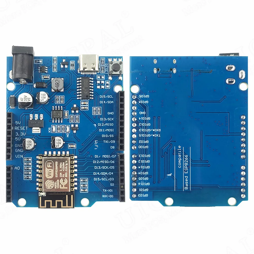 Esp8266 d1 ESP-12F 2,4g wifi r3 entwicklungs board modul für arduino ide ch340c usb typ-c ESP-8266EX esp 12f Image