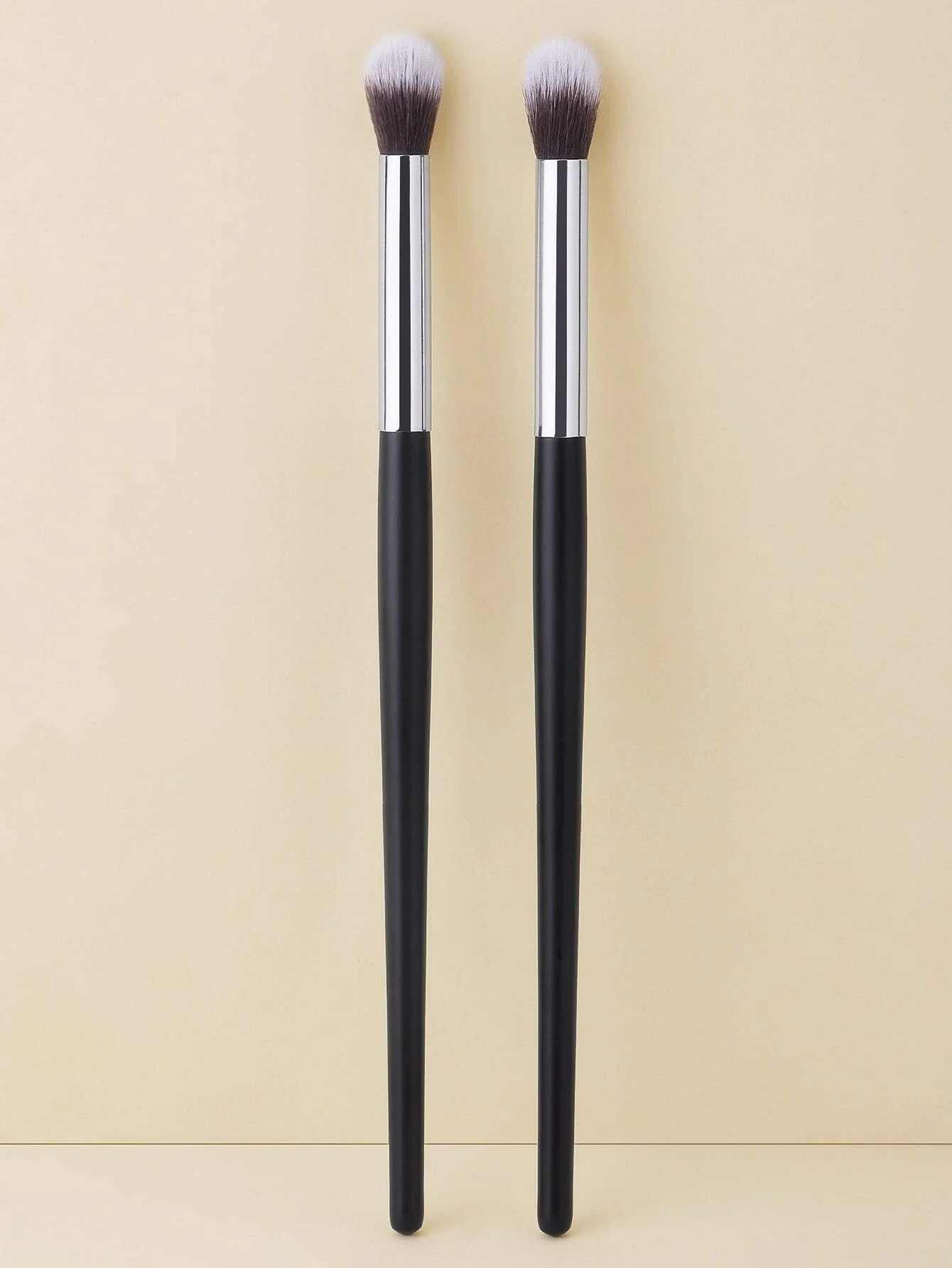 2 teile/satz schwarz & silber auge buchse detail mischen make-up pinsel schwarz friday Image