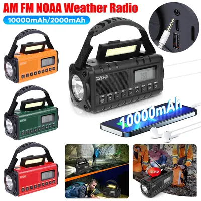 Notfall radio Solar Handkurbel radio bin FM Noaa Wetter radio 10000mah/2000mah Telefon Power Bank