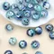 Perles de Murano à Facettes en Verre Bleu, Clip d'Espacement pour Bijoux, Breloques de Bricolage,