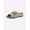 Pantolette FRANKEN-SCHUHE, Damen, Gr. 39, beige (sand), Lederimitat, sportlich, Schuhe