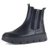 Chelseaboots GABOR, Damen, Gr. 36, schwarz, Kalbsleder, Elastischer Einsatz, unifarben, modisch, Schuhe, Plateau, Schlupfboots, Stiefelette mit Best Fitting