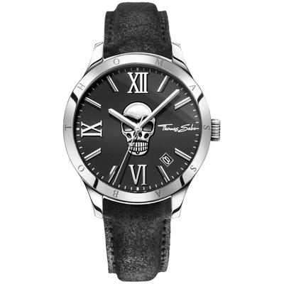 Quarzuhr THOMAS SABO "REBEL ICON", schwarz, Armbanduhren, Herren, Armbanduhr, Herrenuhr, Datum, Mineralglas mit Saphirbeschichtung Image