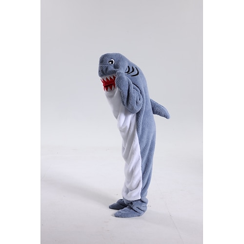 Karnevalskostüm 2026 Tier Hai Zeichentrick Karneval Kigurumi-Pyjamas Ausgefallene Kostüme Gruppenkostüm Warm Charme Lustiges Kostüm Kinder Erwachsene Unisex Männer und Frauen Jungen und Mädchen Image