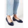 Wallis Womens Wide Fit Lyla Snaffle Detail Toecap Flat Shoes - Navy - Size UK 4 | Wallis Sale | Discount Designer Brands