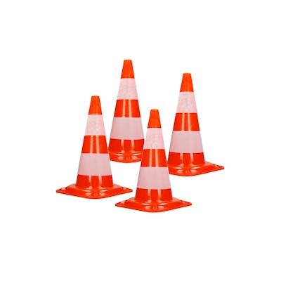 4er Pack Warnkegel Warnleitkegel Verkehrsleitkegel Pylon Sicherheit 47 cm Kegel