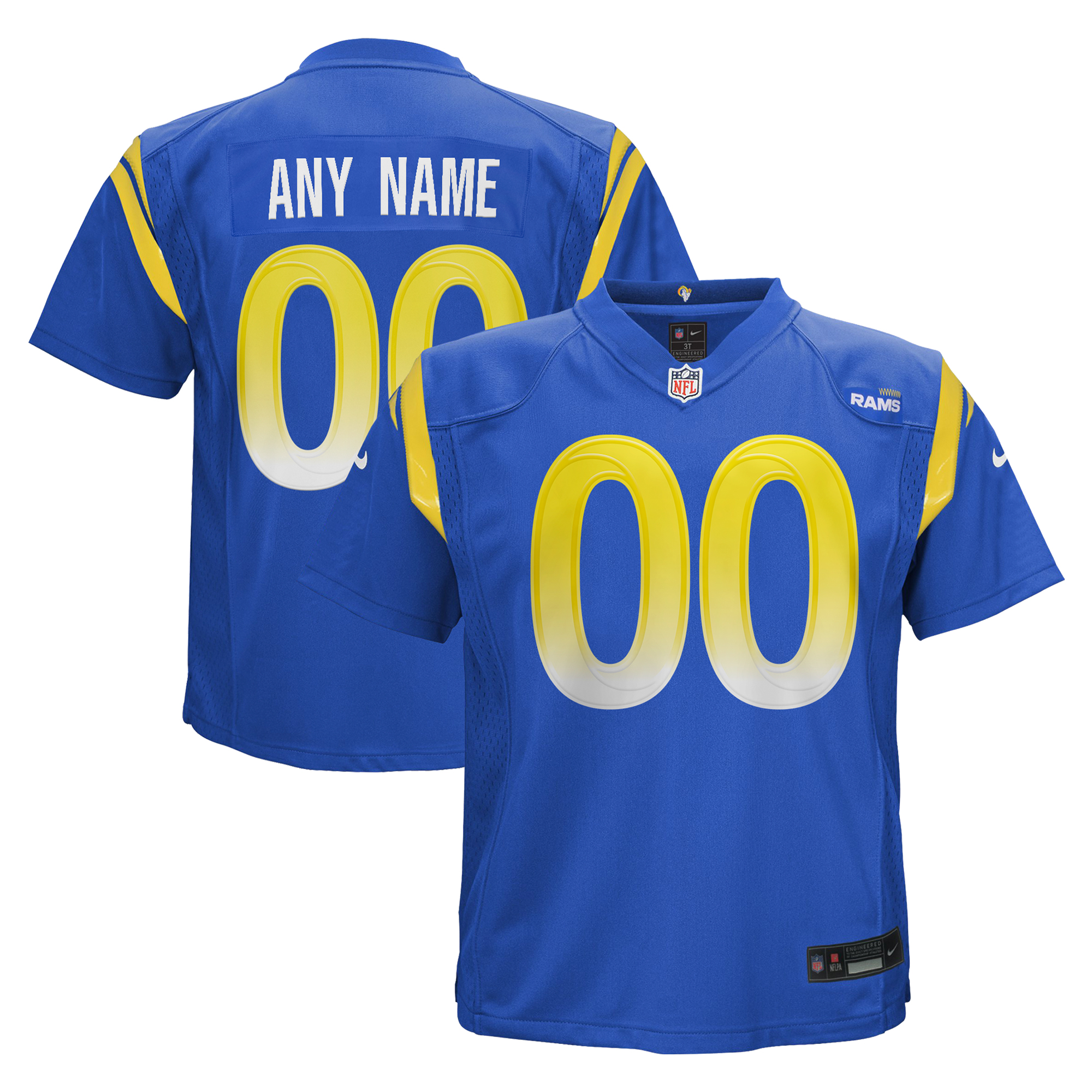 Los Angeles Rams Nike Game Heimtrikot - königsBlau - Personalisiert - Kinder Image