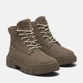 Schnürboots TIMBERLAND "GREYFIELD MID LACE UP BOOT", Gr. 38,5, braun (medium braun nubuck), Leder, sportlich, Schuhe, Winterstiefel, Schnürstiefel, Winterschuhe